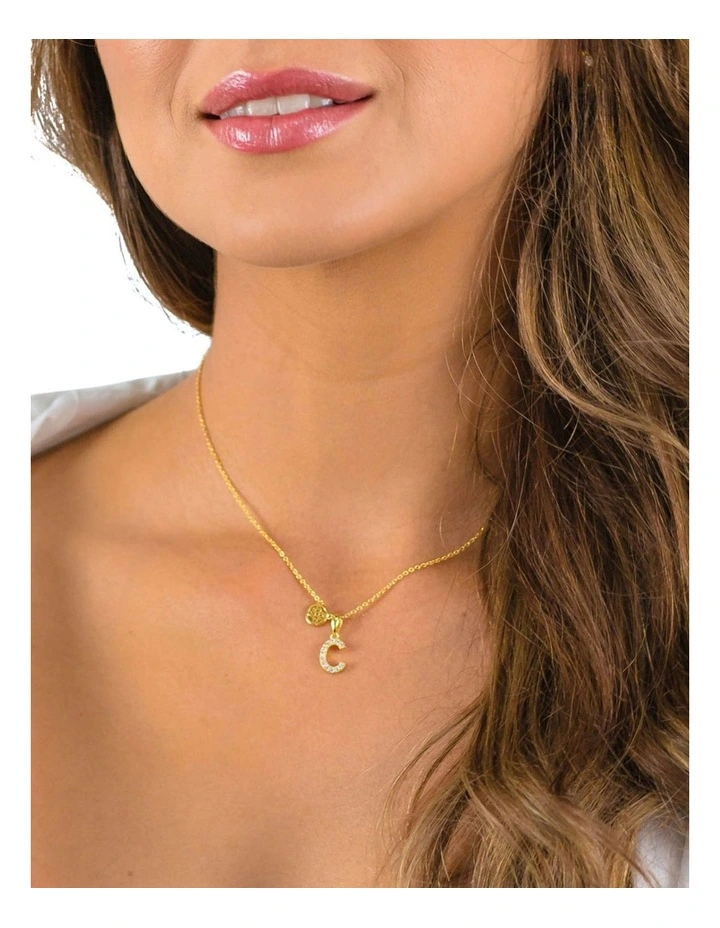 Georgini Luxury Letters 'C' Initial Pendant in Gold