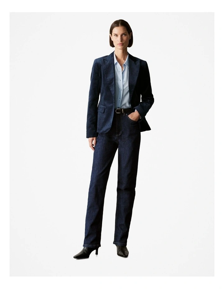 Classic Silk Shirt in Fresh Blue