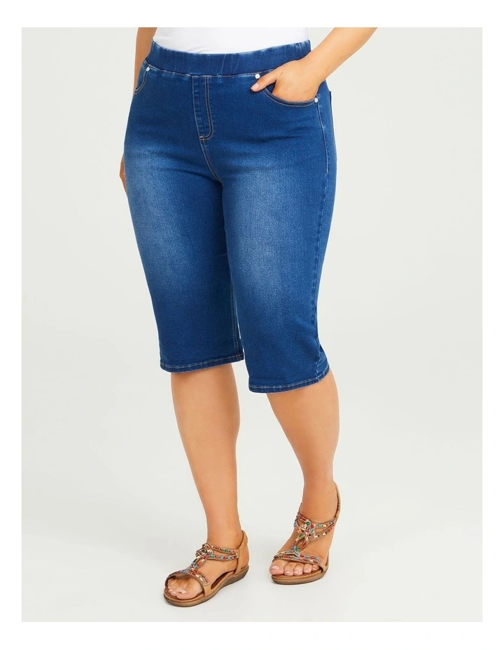 Cotton Wanderer Denim Short Mid Indigo
