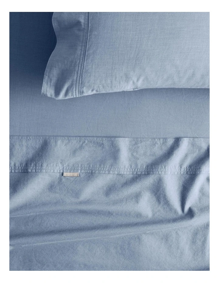 Reilly Fitted Sheet in Chambray