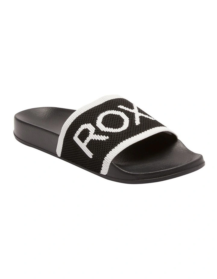 Slippy Knit Sandals in Black