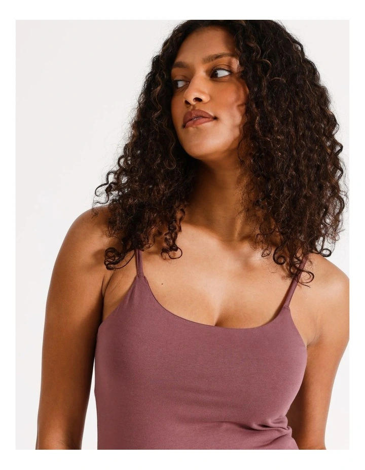 Organic Cami in Rose Brown