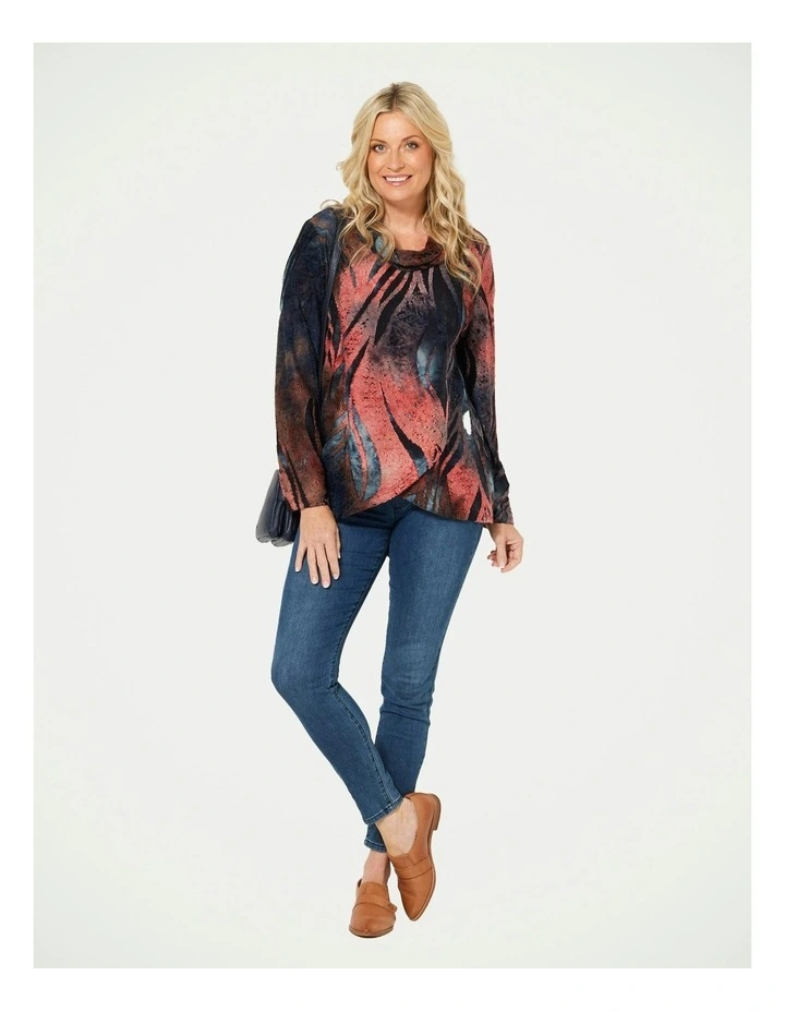 Mona Wrap Front Top in Mocha