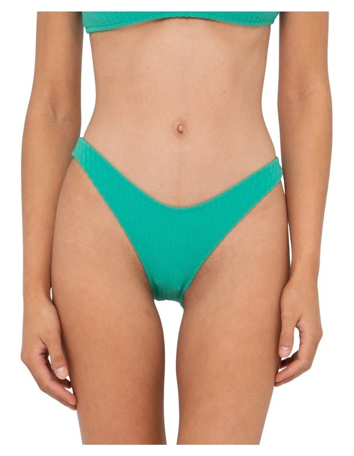 Lucky Midi Bikini Pant in Green