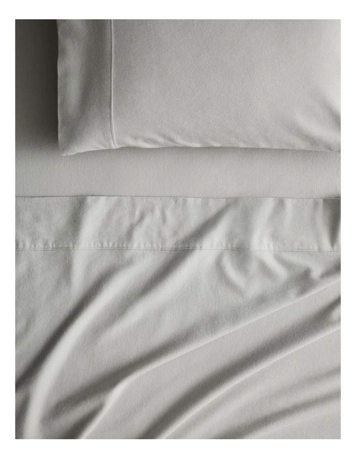 Flannelette Sheet Set in Cloud Grey