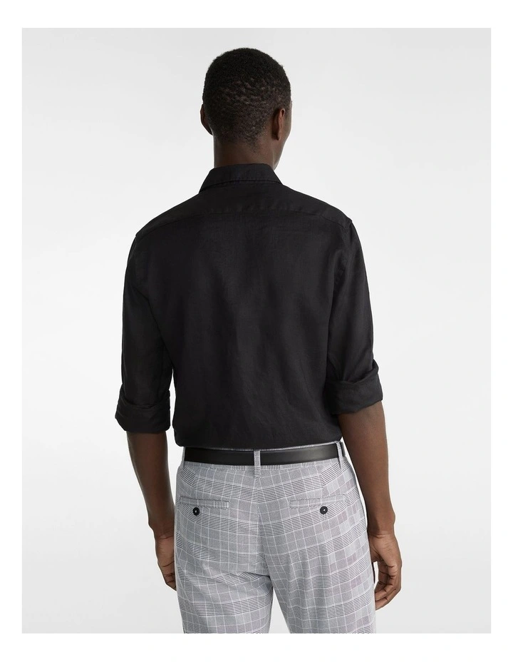 West Hampton Pure Linen Shirt Black