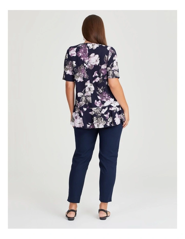 Peplum Top in Print