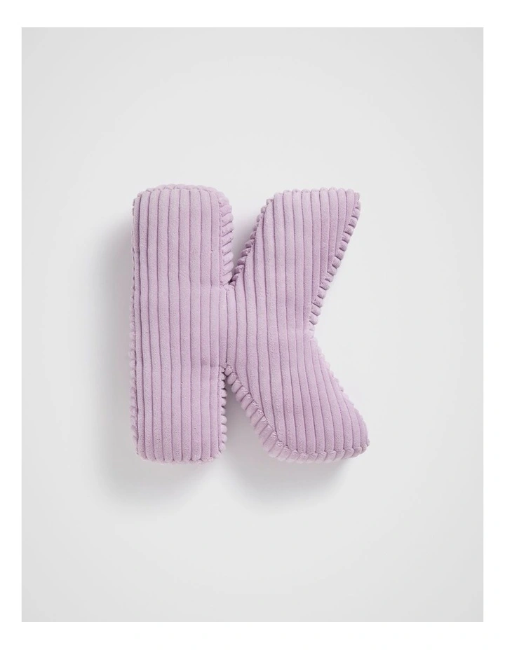 Orchid Cord Initial Cushion K in Purple