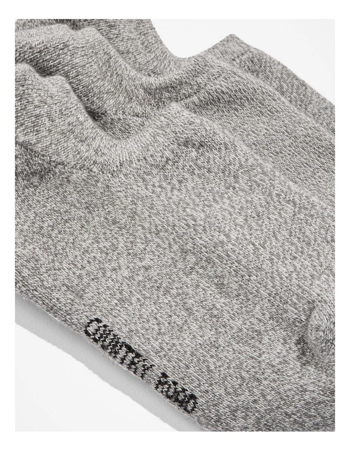 Australian Cotton Blend Cushion Sock Pack Of 3 in Grey Marle