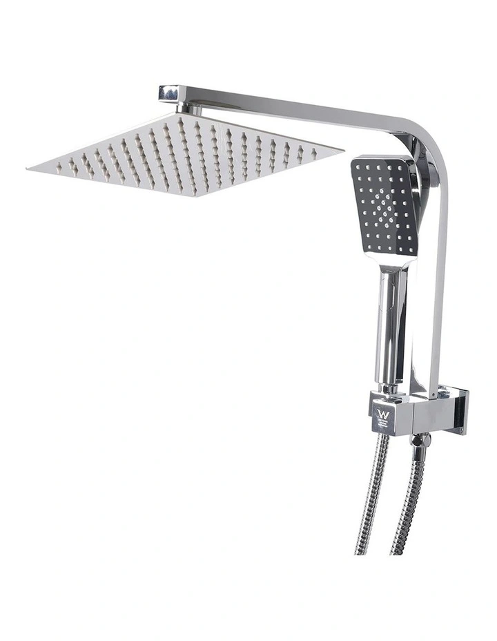 High Pressure Shower Head Set in Silver