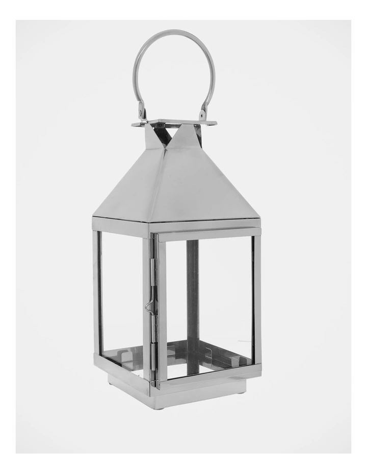 Stainless Steel & Glass Lantern 38cm