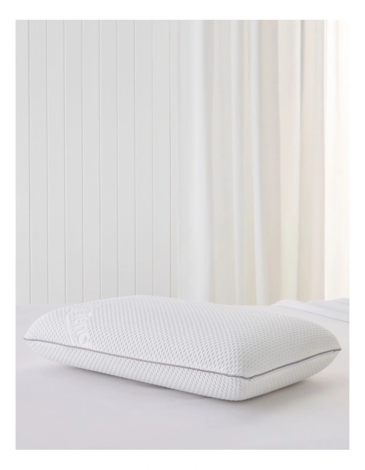 Charcoal Memory Foam Pillow in White