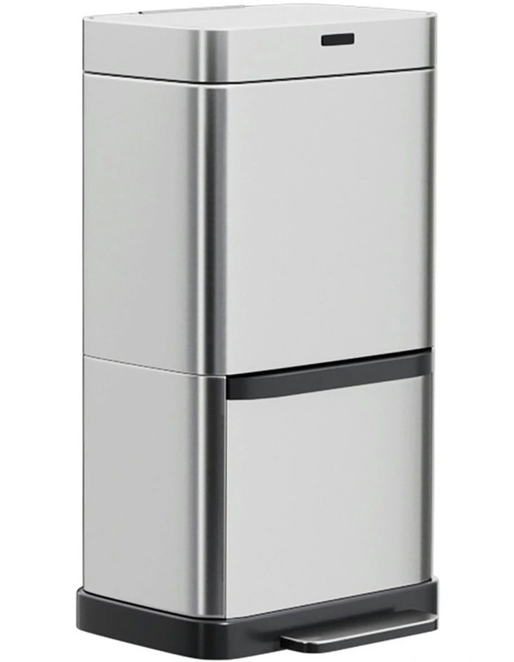 Devanti 70L Motion Sensor Bin Pedal Bins Automatic Siver