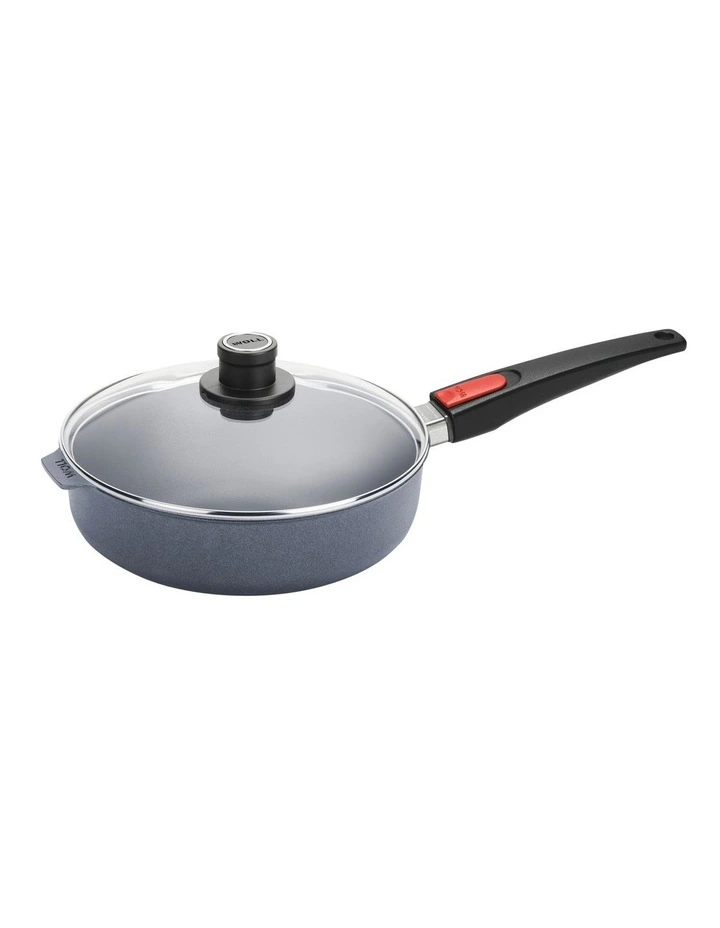 Diamond Lite Detachable Handle Induction Saute Pan 24cm With Lid in Grey