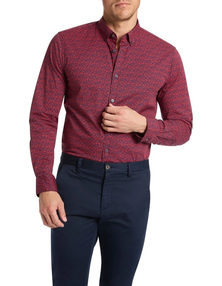 Don't Leaf Me Shirt in Chilli Multi