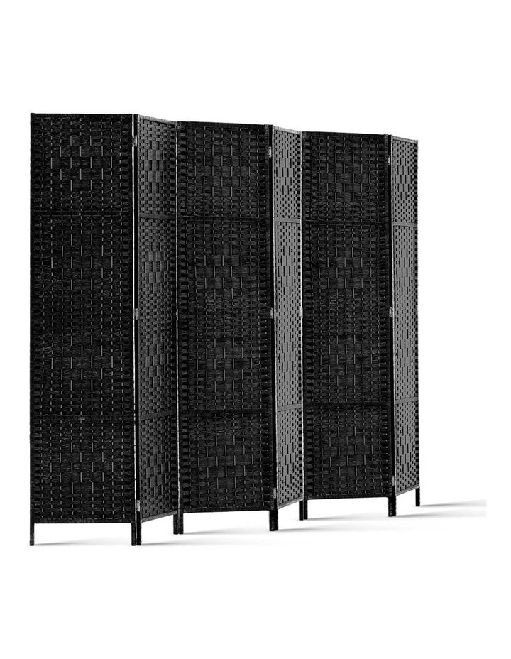 6 Panel Room Divider Screen 245x170cm in Woven Black