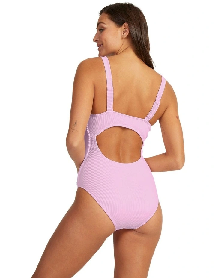 Rib Love New High Leg One Piece Swimsuit in Pirouette