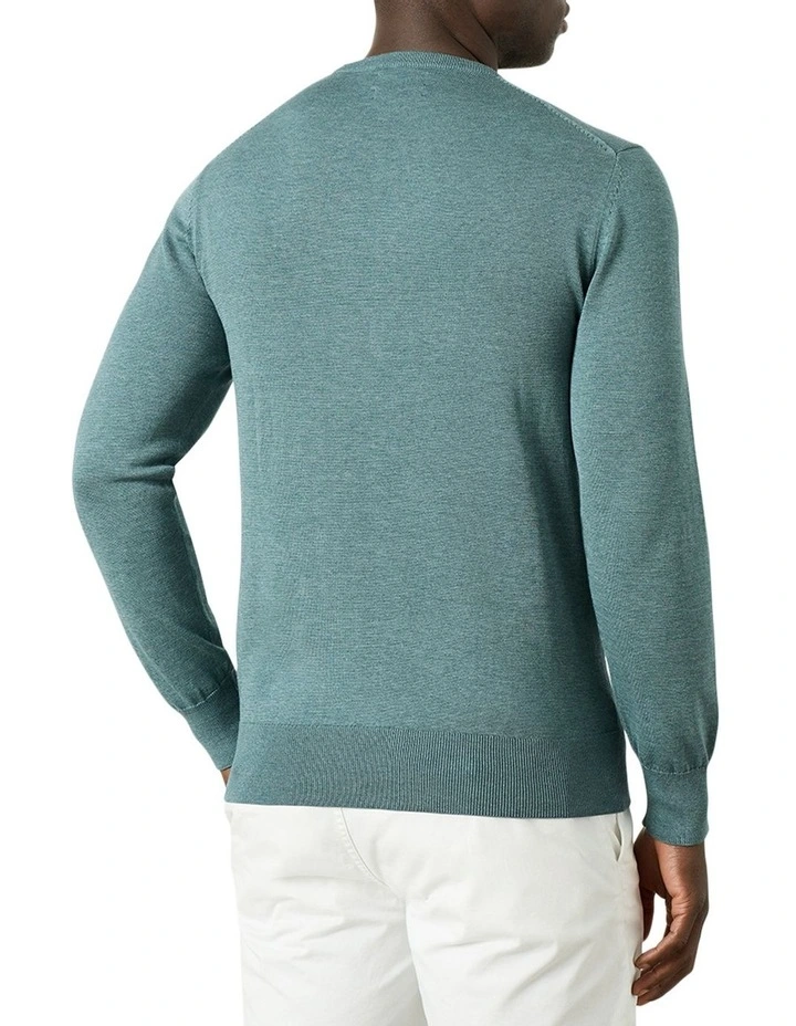Barnett Crew Neck Sweater in Lichen