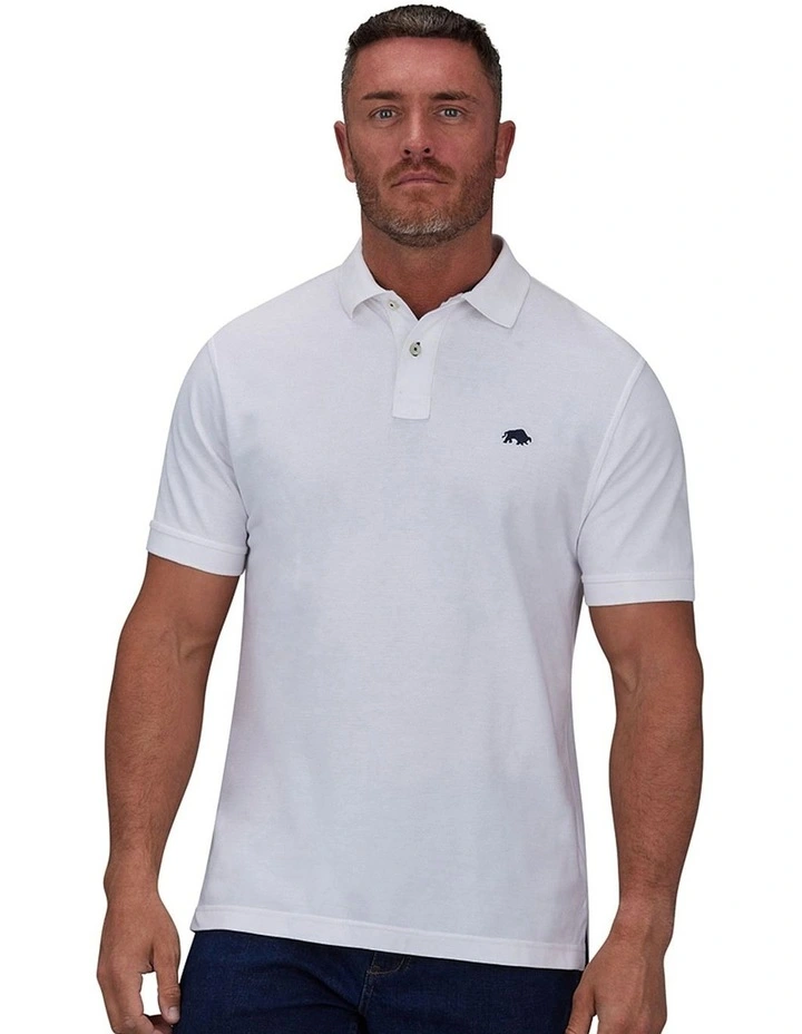 Classic Pique Polo Shirt in White