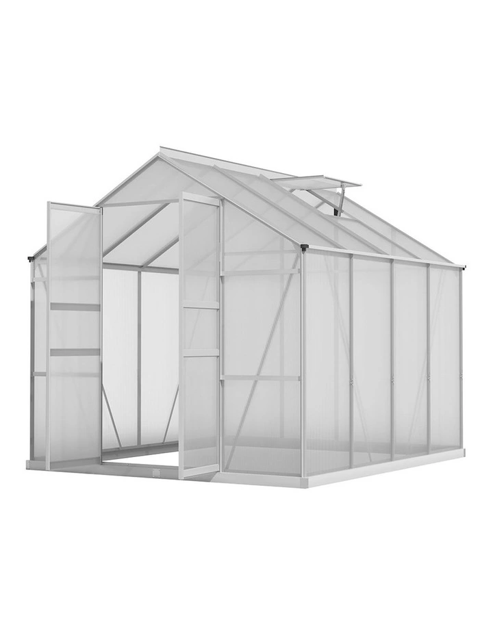Aluminium Greenhouse 2.4x2.5m in Clear
