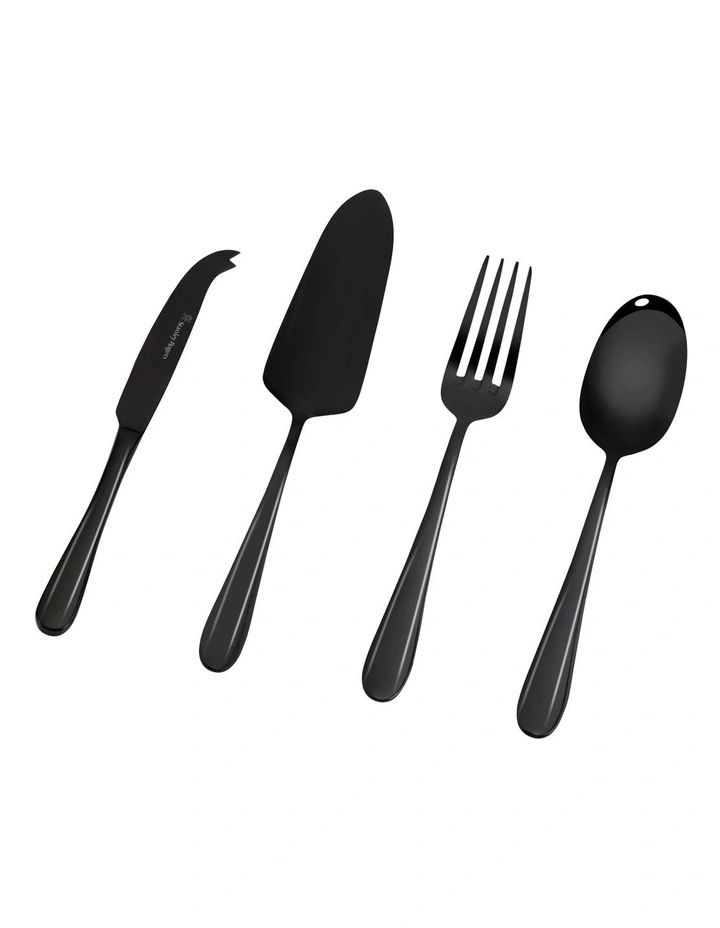 Albany Onyx Hostess 4 Piece Set in Black