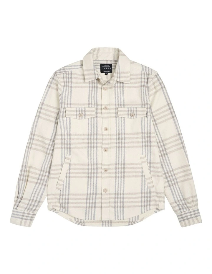 The Alamo Long Sleeve Shirt (3-7 years) in Off White Wheat