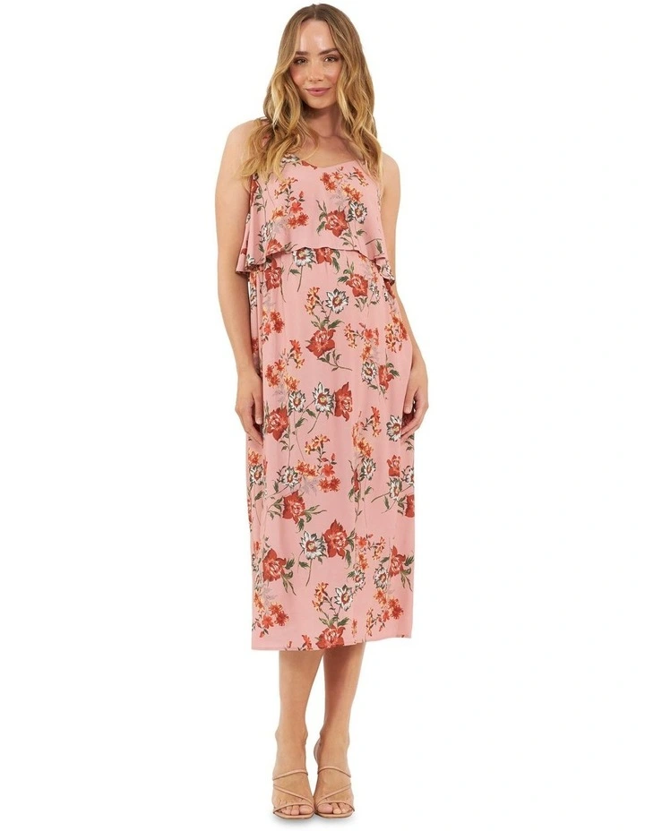 Amaya Nursing Slip Dress in Dusty Pink