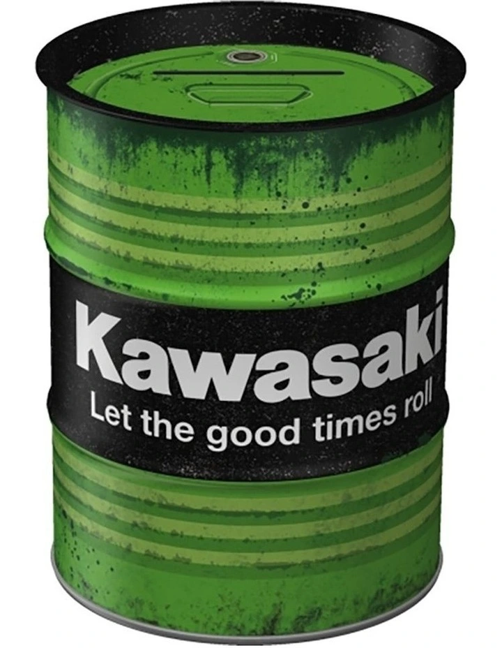 Kawasaki Let The Good Times Roll Money Box 11.5cm in Green