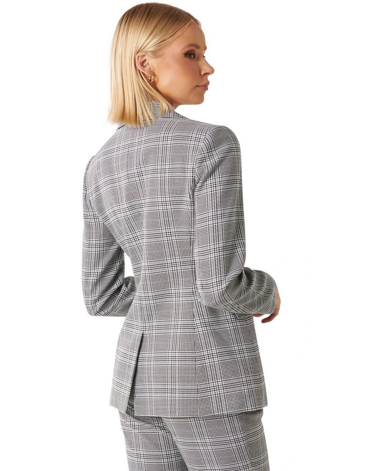 Cammie Check Blazer in Blue