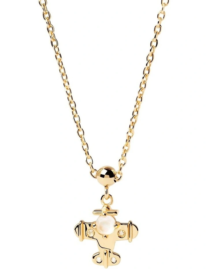 Plane Charm in Gold