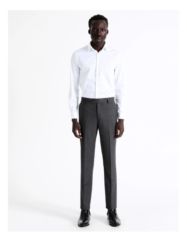 Tailored Birdseye Suit Pant in Charcoal