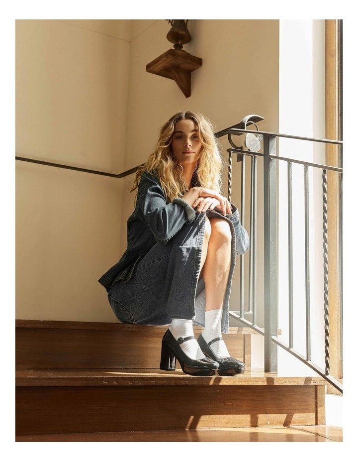 Hennessy Mary Jane Platforms in Black Patent