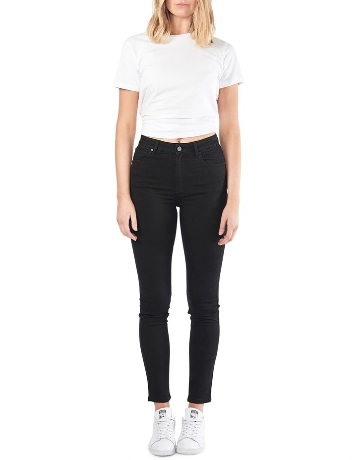 A High Ankle Basher Magic Skinny Jeans in Black
