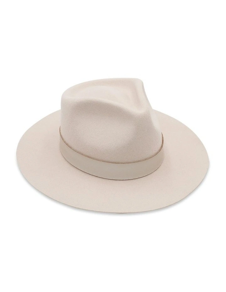 Calliope Wool Fedora in Beige