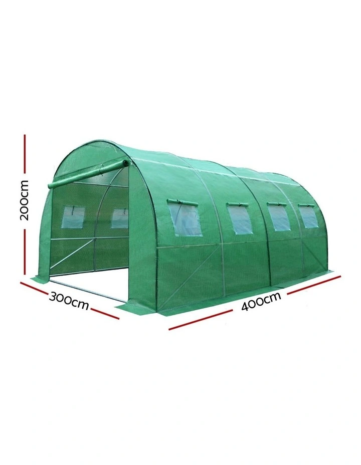 Greenhouse Garden Shed 4X3X2M In Green