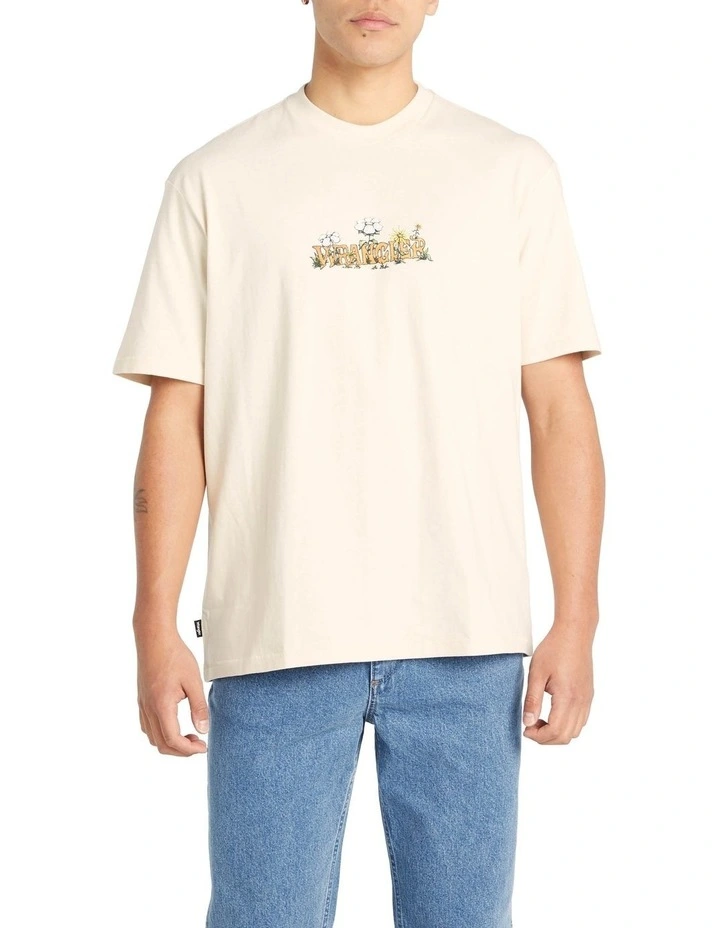 Flowers Slacker Tee in Ecru