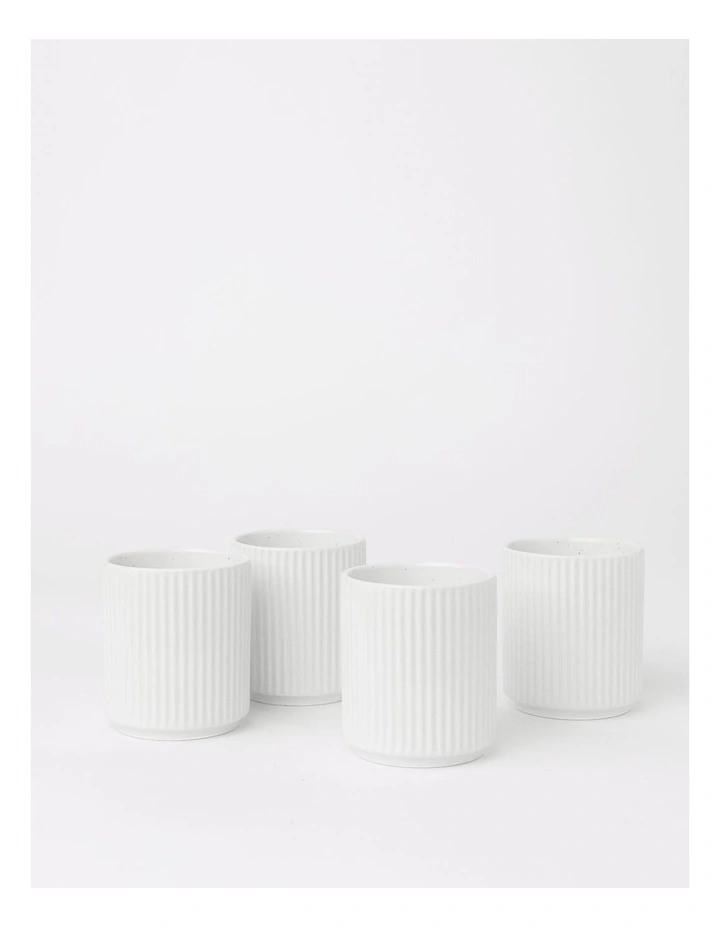 Dexter Latte Cup Set of 4 in White