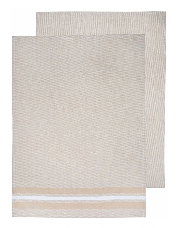Culinary Jumbo Kitchen Towel 2 Pack in Taupe