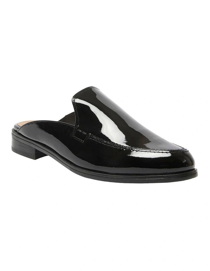 West Flat Leather Shoes in Black Patent