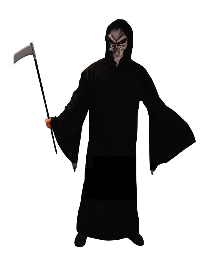 Grim Reaper Horror Halloween Costume in Black