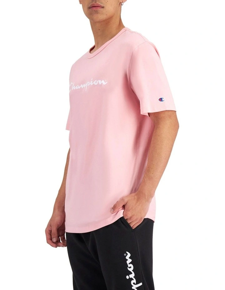 Script Short Sleeve Tee in Lulu Rose