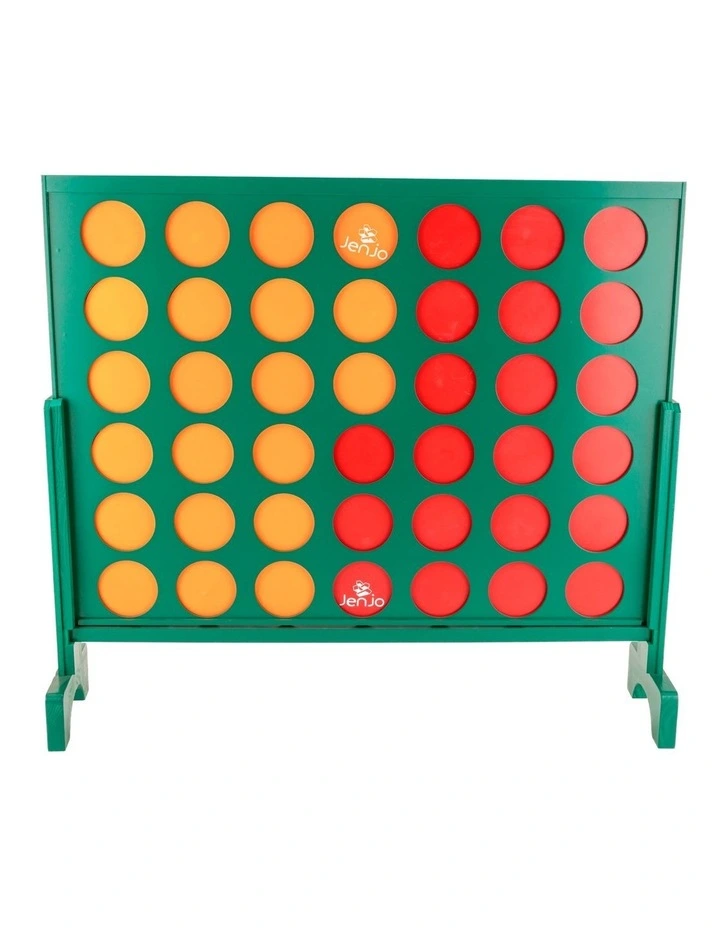 Wooden Indoor Outdoor Giant Connect Four In A Row Game Set 120x109cm Green