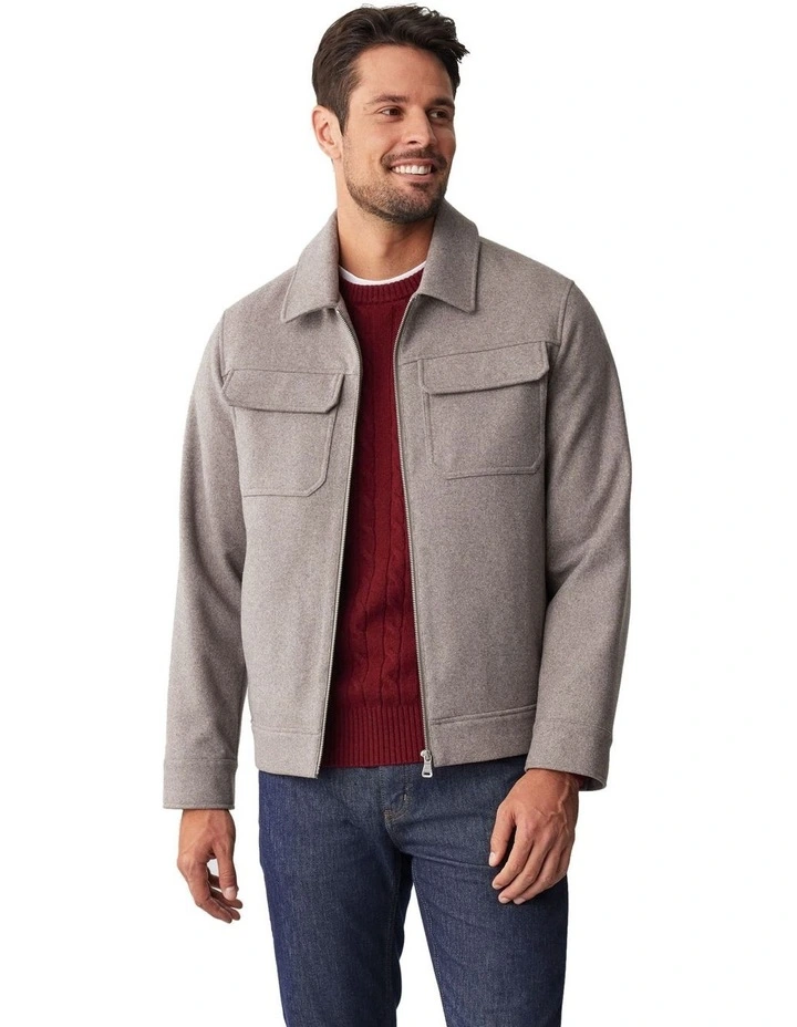 Fitzroy Zip Harrington in Taupe