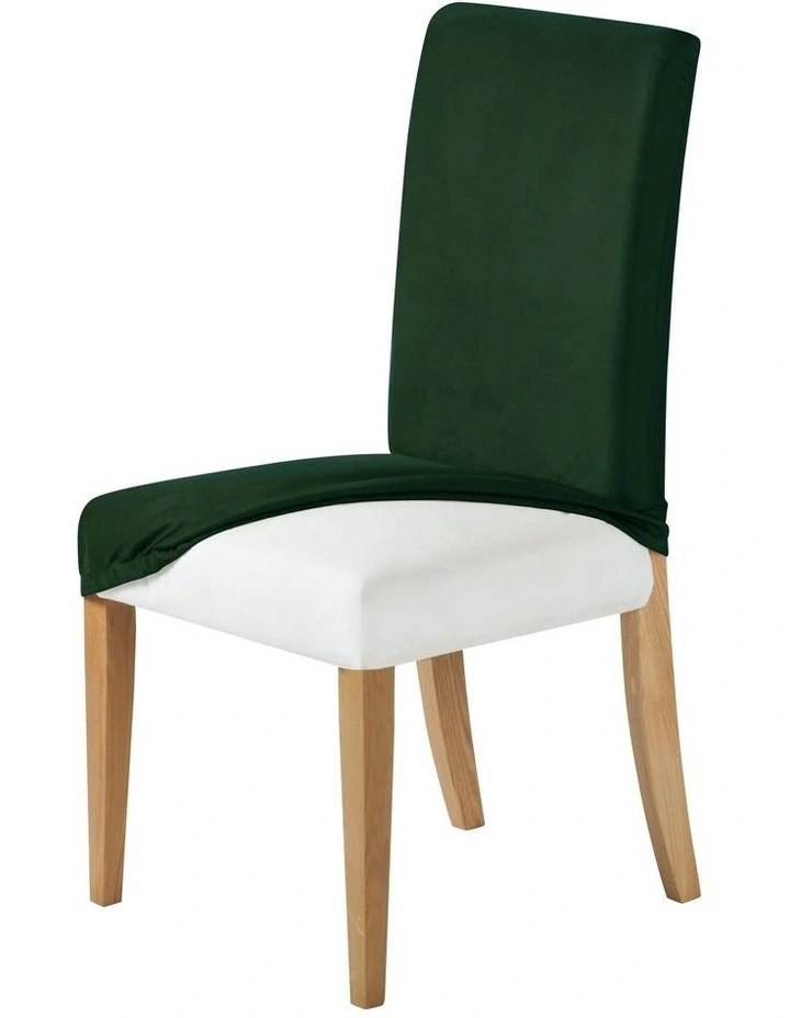 Premium Faux Suede Dining Chair Cover in Eden Green