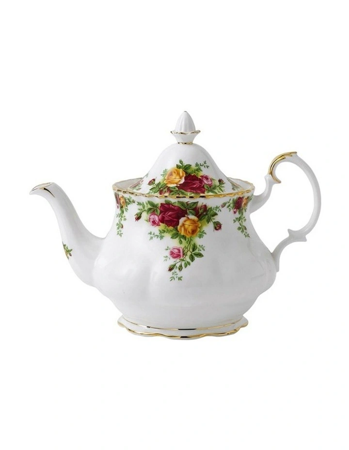 Old Country Roses 1.25L Teapot White