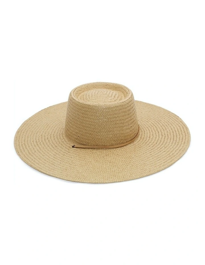 Pelosa Boater Hat in Golden Sand