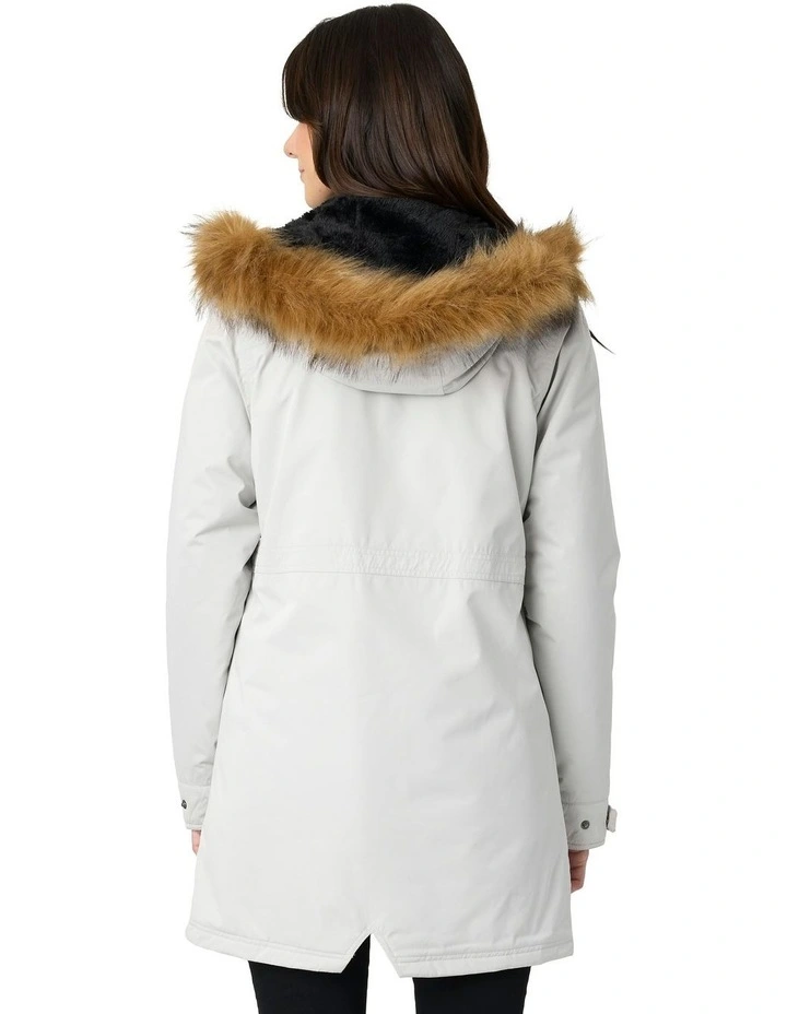 Lyra Waterproof Parka in Pale Grey