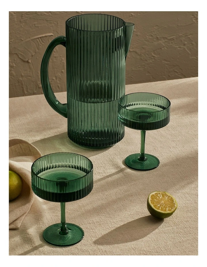 Vivi Coupe Set of 2 in Forest Green