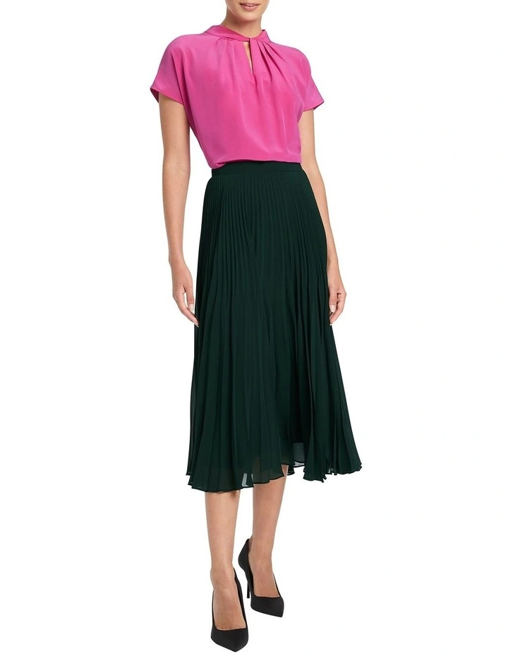 Sabrina Silk Mix Top in Pink