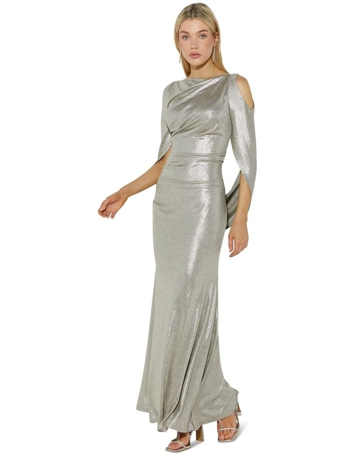 Lana Metallic Gown in Mink